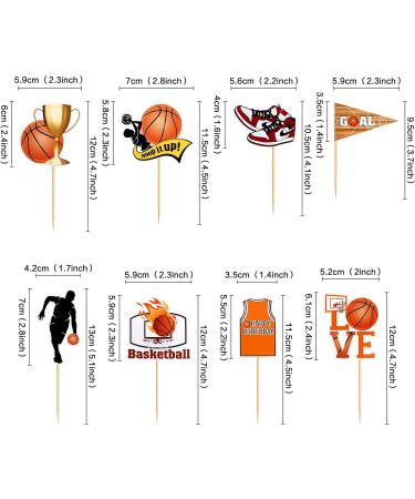 Ercadio 24 Pack NBA Star Basketball Cupcake Toppers Basketball Player Cupcake Picks Basketball Happy Birthday Cake Toppers for Sport Theme Baby Shower Birthday Party Cake Decoration Supplies Pattern-2 - Buy Online on GoSupps.com