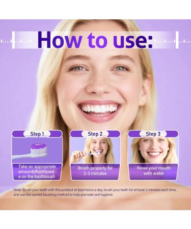 Aarav Purple Whitening for Teeth Toothpaste: Fluoride Free Color Neutralizing Formula with Lysozyme & Prebiotics to Whiten Teeth Strengthen Enamel & Deep Clean 1 Pack 3.52 oz - Buy Online on GoSupps.com