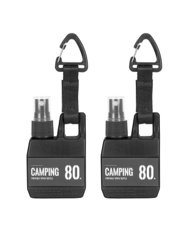 2.7oz 80ml Spray Bottle Portable Multipurpose HDPE 80ml Leakproof Spray Bottle for Moisturizing Water (Black)