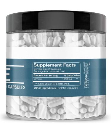 Earthborn Elements Calcium Carbonate Glycine and L-Lysine HCL Bundle 200 Capsules Each Pure & Undiluted - Buy Online on GoSupps.com