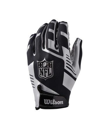 Wilson American Football Receiver Gloves NFL STRETCH FIT RECEIVERS GLOVE One Size BLACK/WHITE ADAPTABLE Single - Buy Online on GoSupps.com