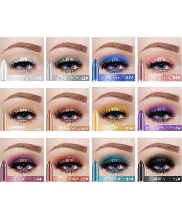  Katutude Eyeshadow Pencil Shimmer Long Lasting Stain Proof and Waterproof Eyeshadow Liquid Highly Pigmented Eye Shadow Pencil Creamy Matte and Shimmering - Buy Online on GoSupps.com