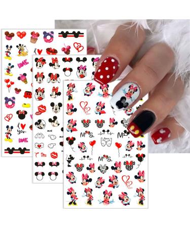 Cute 3D Self-Adhesive Nail Stickers - 6 Sheets Cartoon Design for Women and Girls | Kawaii Nail Art Decals and Charms - Nail Supplies - Buy Online on GoSupps.com