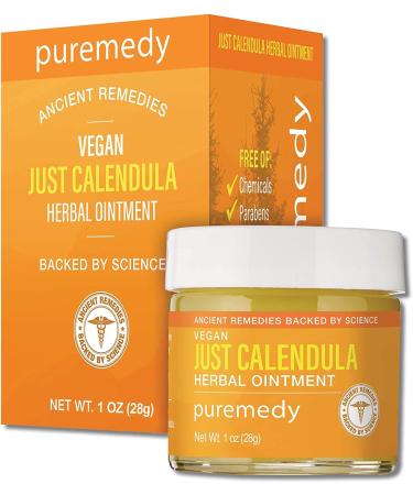 Puremedy Natural/Unscented Vegan Just Calendula Herbal Salve  1 Ounce