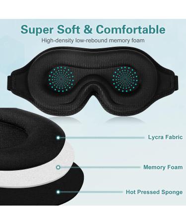 Luxury Sleep Mask - 100% Light Blocking 3D Contoured Eye Mask for Men and Women - Buy Online on GoSupps.com