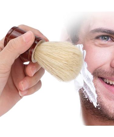 Men's Beard & Hair Razor Brush | Wooden Handle Mustache Styling & Foaming Facial Cleaning Brush - Perfect Valentine's Day Gifts - Buy Online on GoSupps.com