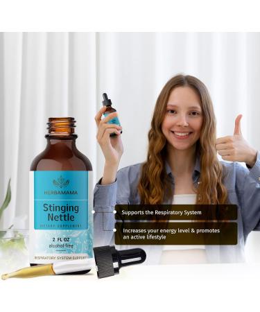 HERBAMAMA Organic Stinging Nettle Root Tincture - Urtica Dioica Herbal Drops - 2 fl oz Liquid Extract - Natural Supplement - Buy Online on GoSupps.com