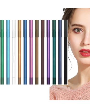 Colored Liquid Eyeliner | Liquid Eye Pencil with 12 Colors Easy Removal Smooth Coloring Eye Makeup Supplies Long Lasting for Halloween Music Festival Hersil - Buy Online on GoSupps.com