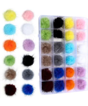 12 Colors Mixed Detachable Nail Art Decortaions 3D Charms Nail Poms Decorate Nail Art DIY Fluffy Plush Ball for Nail Magnetic Nail Pom Poms - Buy Online on GoSupps.com