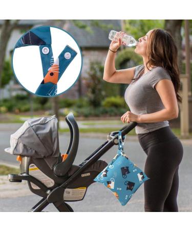 3 Pack Waterproof Wet Bag Set for Cloth Diapers - Reusable Nappy & Produce Bag Organizer with Handle, Zipper Pocket - Ideal for Travel, Beach, Gym - Blue - Buy Online on GoSupps.com