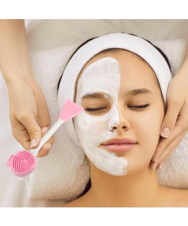 VOCOSTE Silicone Facial Cleansing Brush - Multifunction Handheld Face Scrubber for Skincare Massage - Pink & White - Buy Online on GoSupps.com