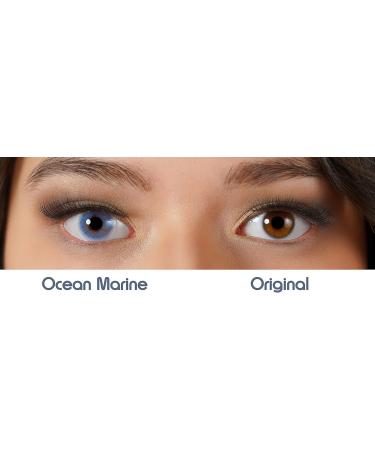 Shop Gray-Blue Colored Annual Soft Contact Lenses - Natural Hydrogel 2 Pack + Lens Case - Buy Online on GoSupps.com