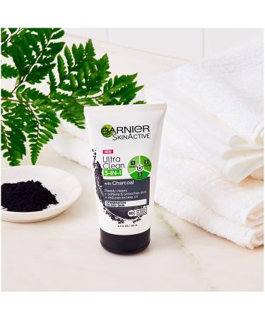 Garnier SkinActive Ultra Clean 3-in-1 Charcoal Cleanser 4.4 oz | Deep Clean & Purify Skin - Buy Online on GoSupps.com