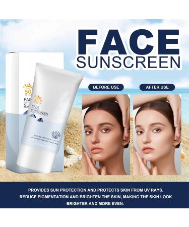 Face Sunscreen SPF 50 Cream (50ml) Sun Cream Protects Against UVA/UVB Rays and Premature Skin Ageing Sunscreen for Delicate Facial Skin - Buy Online on GoSupps.com