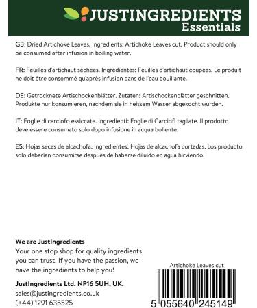 JustIngredients Essential Feuilles d'Artichaut Coup es 250 g - Lot de 3 - Buy Online on GoSupps.com