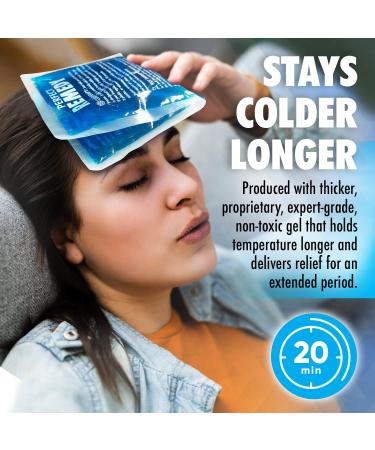 Large Reusable Gel Ice Packs (2 Pack) for Hot and Cold Therapy - Knee, Shoulder, Back, Wrist - Pain Relief and Rehabilitation - 6x12 Inch - Blue - Buy Online on GoSupps.com