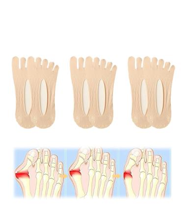LSNTUU Orthoes Bunion Relief Socks for Women Orthopedic Toe Compression Sock Orthopedic Bunion Corrector Socks (shin tone 3pair)
