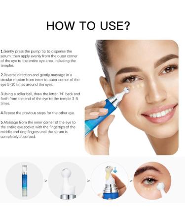  Mimoqk Eye Cream Dark Circles 15 ml Non-Greasy Hydrating Formula Fast Absorption Reduces Crow's Feet Calms Under-Eye Swelling Eases Puffiness Skin Care for Daily Revitalization - Buy Online on GoSupps.com