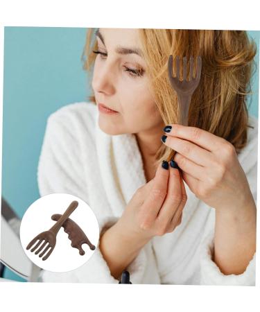 2pi ces Peigne De Massage Bois Naturel Pour Chevelu Avec Dents Larges Outil De Soin Des Cheveux Design - Buy Online on GoSupps.com