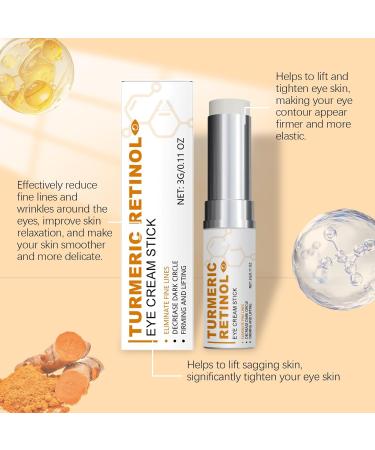  JASUBAI Turmeric & Retinol Eye Balm Eye Moisturizer for Dark Circles and Puffiness Anti-Aging Repair Cream with Brightening & Firming Serum (8 Pcs) - Buy Online on GoSupps.com