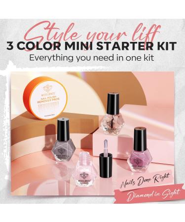 Modelones Nail Polish Set 3 Colors Nude Grey Nail Polish Kit with Base and Top Coat & Remover Pad Bubble Natural Skin Tone Glitter Nail Polish Finger Nail Polish Manicure Diy Nail Art Salon Home - Buy Online on GoSupps.com