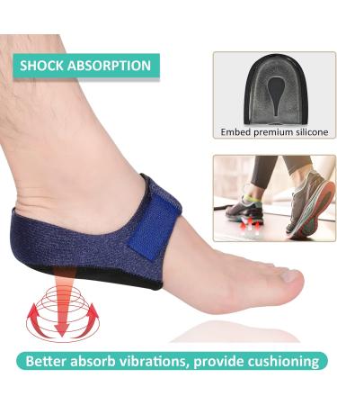 Shop Hedge Cushion - 4PCs Gel Heel Protection Pads for Heel Pain & Plantar Fasciitis Relief | Silicone Heel Socks for Cracked Heels - Buy Online on GoSupps.com