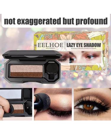 Two-tone Eyeshadow Stamp Lazy Eyeshadow Palette Makeup Powder Long-lasting Stamp Eyeshadow-Exquisite Glitter/Smooth Texture(03#) - Buy Online on GoSupps.com