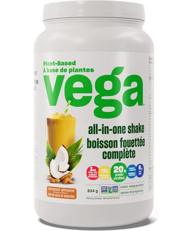 Vega All-in-One Vegan Protein Powder Coconut Almond (20 Servings) + Vegan Protein Powder Vanilla Chai (20 Servings) | Superfood Ingredients Vitamins For Immunity Coconut Almond 20 Servings (Pack of 1) + Powder - Buy Online on GoSupps.com