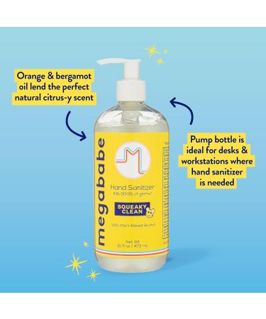Megababe Squeaky Clean Hand Sanitizer 16oz - Buy Internationally | Fast Shipping & Great Value - Buy Online on GoSupps.com
