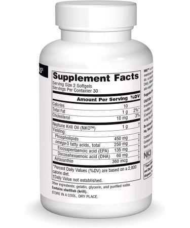 Source Naturals NKO Neptune Krill Oil 500 mg - 60 Softgels | Omega-3 Supplement - Buy Online on GoSupps.com