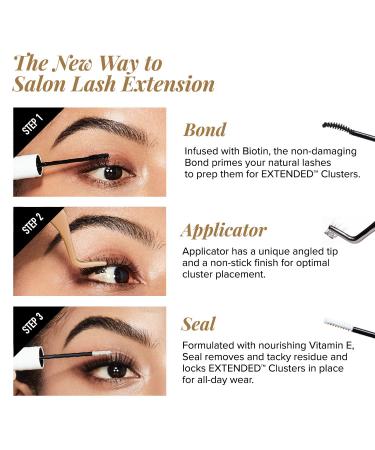 VLuxe by iEnvy: DIY Eyelash Extensions - 2 Pack Featherlight 3D & Demi Clusters - Reusable Synthetic Lashes - Buy Online on GoSupps.com