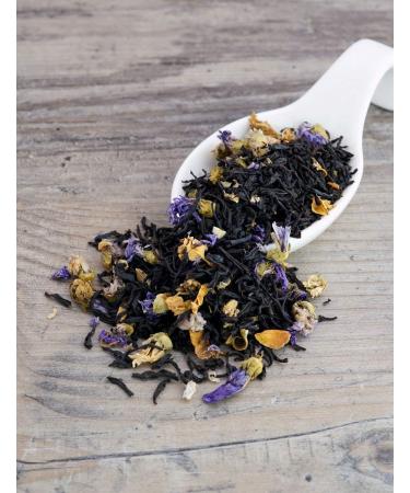  Sylter Teekontor Loose leaf black tea with rhubarb dream mallow flowers yogurt granules rhubarb rose petals black tea with a hint of rhubarb 500g - Buy Online on GoSupps.com