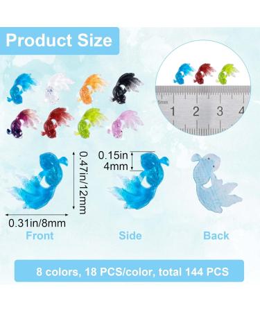 144Pcs Colorful Fish Nail Charms - Kawaii Mermaid & Koi Dangle Lucky Charms for Nail Art, Scrapbooking & Decor - Buy Online on GoSupps.com