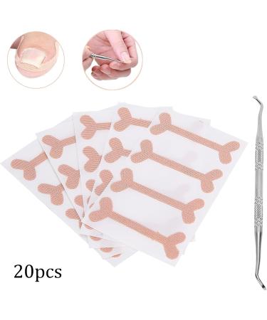 Ingrown Toenail Patch Nail Picker Pedicure Tool 20 Adhesive Stickers Toenail Correction Relief Prevention Suitable for Ingrown Thick Nails - Buy Online on GoSupps.com
