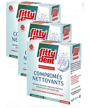 Fittydent Cleansing Tablets 32 Units - Pack of 3 Boxes