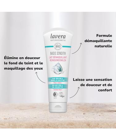 lavera basis sensitive Cleansing Milk Vegan Natural cosmetics Organic plant ingredients 100% natural 125ml - Buy Online on GoSupps.com