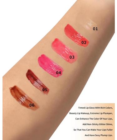 Plumping Lip Gloss - 3 Colors Hydrating Lip Glow Oil Set Pink Clear Lip Tint Stain Glitter Long Lasting Tinted Lip Oil Sparkly Moisturizing Lip Plumper Gloss Make Lip Fuller for Women Makeup -Set B - Buy Online on GoSupps.com