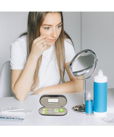 Lens Case and Glasses Case with Built-in Mirror Tweezer and Solution Bottle - 2-in-1 Eyeglass and Lens Case Double Layer Portable Lens Box for Home Travel - Buy Online on GoSupps.com