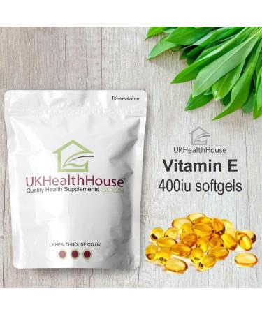 Premium 400iu Vitamin E Softgel Capsules x 240 - Gluten & Dairy Free, Skin Support - High Absorption Antioxidant - Buy Online on GoSupps.com