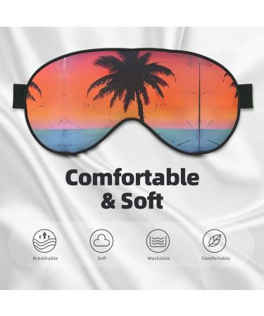 Tropical Sunset Print Unisex Eye Mask - Soft Light-Blocking Comfortable Sleep Mask for International Shipping - Buy Online on GoSupps.com
