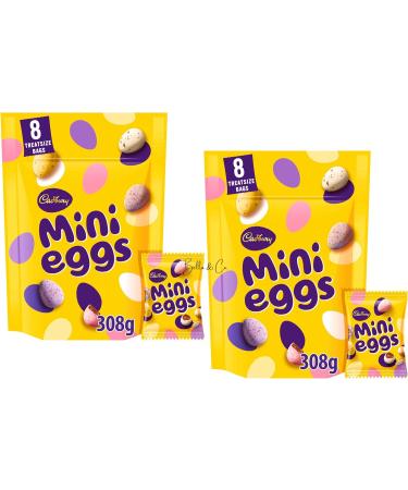 2x Easter Chocolate Mini Eggs Happy Easter Celebration 2023 | Mini Chocolate Easter Eggs Bundle Gifts for Women Men Kids | Bundle Pack Deals | Thank You Chocolate Gifts | Family Pack | 308g - Buy Online on GoSupps.com