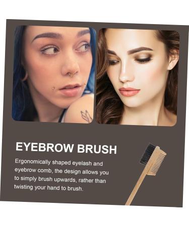FRCOLOR Bamboo Double Eyebrow Brush | Portable Eyelash Extension & Makeup Tools | Eco-Friendly Beauty Gadgets - Buy Online on GoSupps.com