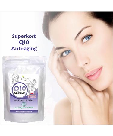 240 Capsules Coenzyme Q10 - 100mg Vegetarian Supplement | SUPERKOST | 8-Month Supply | Made in Austria - International Shipping - Buy Online on GoSupps.com