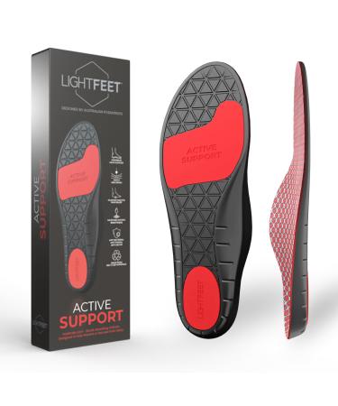 LightFeet Active Support Insoles: Arch Support Insoles Designed for Support & Comfort by Australian Podiatrists | 3-Step Arch Support for Optimal Alignment & Injury Prevention - M M 8-9 / W 9-10