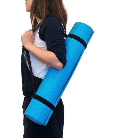 Black Yoga Mat Velcro Carry Strap | Convenient Mat Transport - Buy Online on GoSupps.com
