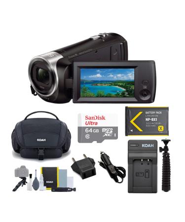 Sony HD Video Recording HDRCX405 HDR-CX405/B Handycam Camcorder (Black) + 64GB Premium Bundle