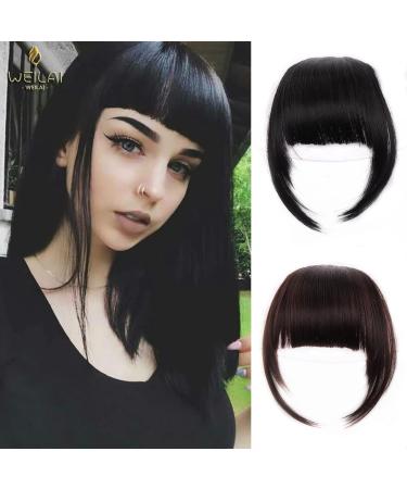 Bangs Hair Clip Clip in Hair Bangs Extension Hairpiece Synthetic French Bangs Neat Bangs with Temples Clip on Fringe Bangs Soft Natural Fake Hair Bangs for Women Bangs Clip in Hair (Color : 613 Siz 10 inch 613 - Buy Online on GoSupps.com