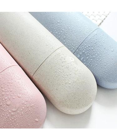 2-Pack Portable Toothbrush Case for Travel & Storage - Pink & Blue - Ideal for Camping & Home Use - Buy Online on GoSupps.com