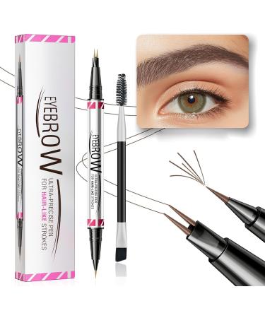Dual-ended eyebrow pencil eyebrow pencil - 2-in-1 smudge-proof eyebrow pencil and eyeliner pen | Dual-headed eyebrow pen for - Buy Online on GoSupps.com