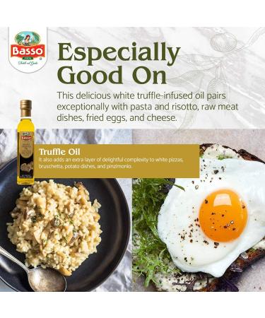 Premium White Truffle Oil - Large 8.5oz (250ml) Bottle - High Concentrate for Pasta, Pizza, Risotto & More - Buy Online on GoSupps.com